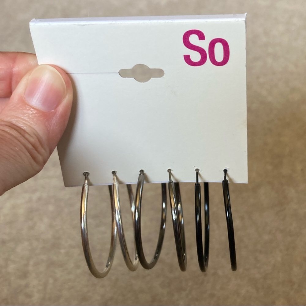 3 Pairs of Hoops